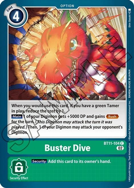 Buster Dive Card Front