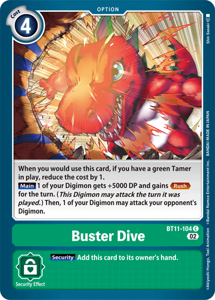 Buster Dive Card Front