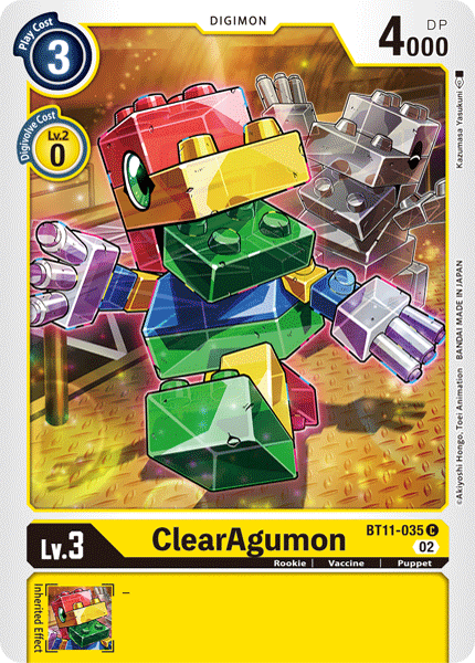 ClearAgumon Card Front