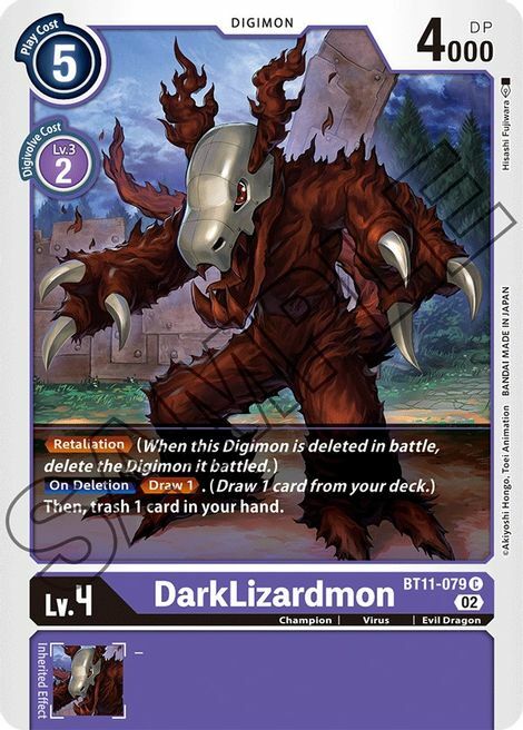 DarkLizardmon Card Front