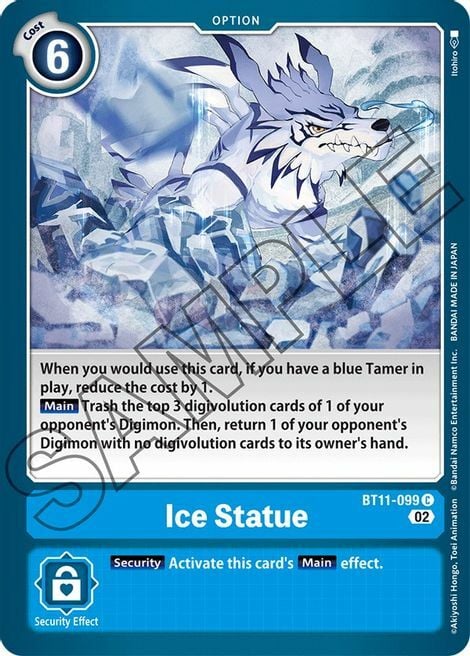 Ice Statue Card Front
