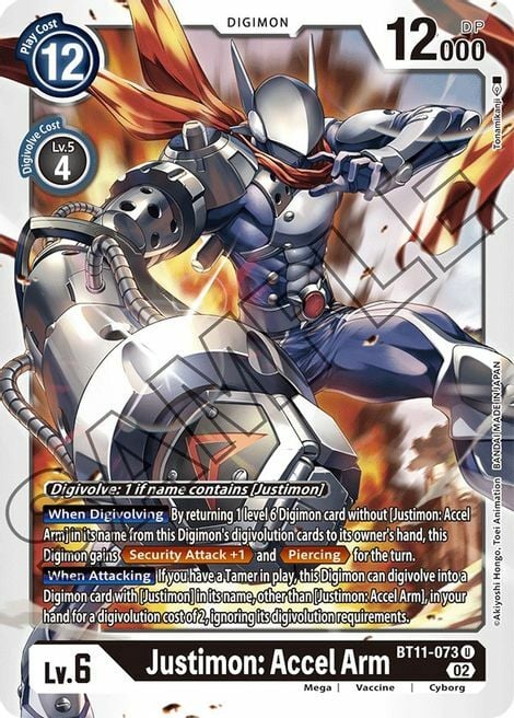 Justimon: Accel Arm Card Front