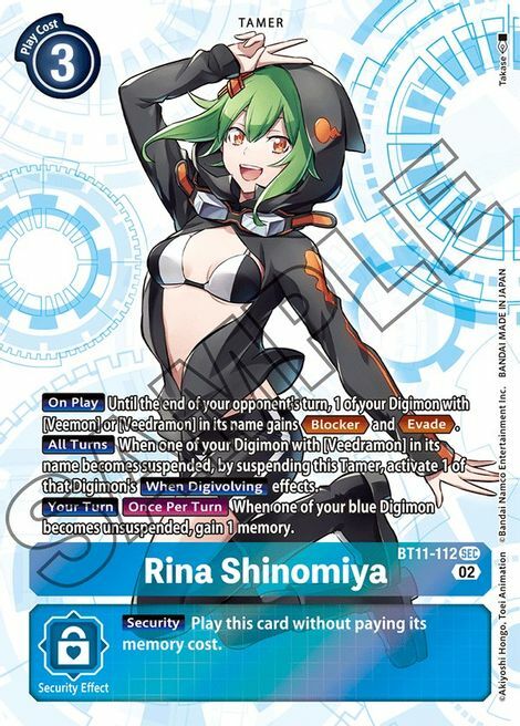 Rina Shinomiya Card Front