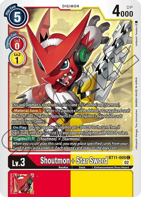 Shoutmon + Star Sword Card Front