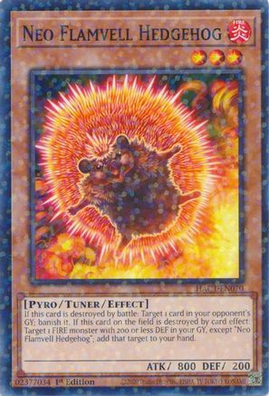 Neo Flamvell Hedgehog Card Front