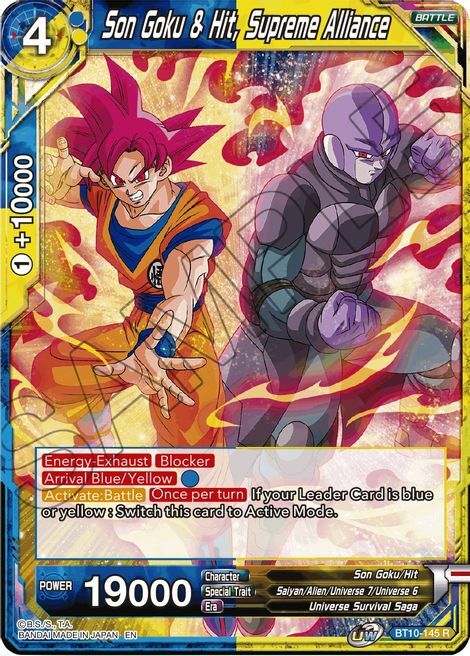 Son Goku & Hit, Supreme Alliance Card Front