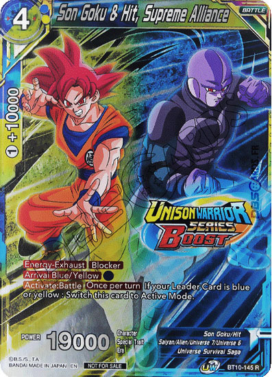Son Goku & Hit, Supreme Alliance Card Front