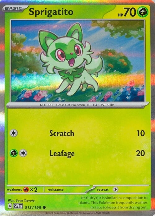 Sprigatito [Scratch | Leafage] Card Front