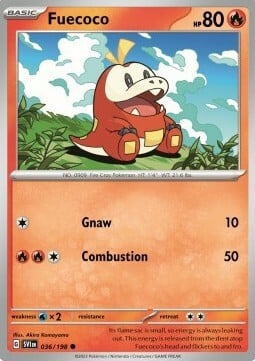 Fuecoco [Gnaw | Combustion] Card Front
