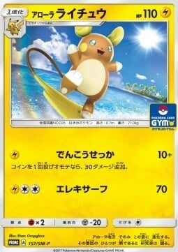 Raichu di Alola Card Front