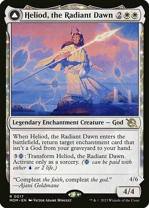 Heliod, the Radiant Dawn // Heliod, the Warped Eclipse Card Front
