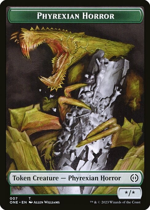 Phyrexian Horror // Phyrexian Mite Card Front