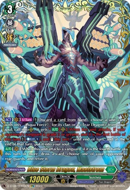 Blue Storm Dragon, Maelstrom [D Format] Card Front