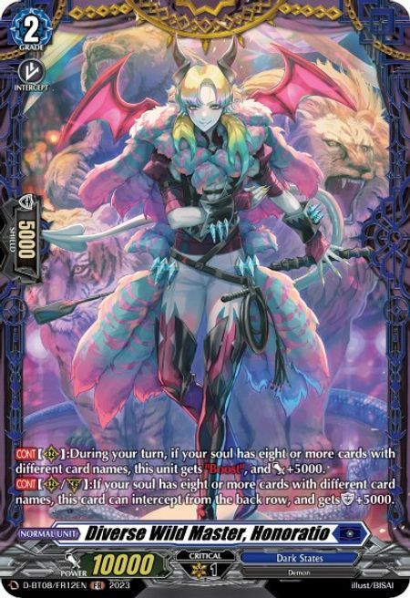 Diverse Wild Master, Honoratio [D Format] Card Front