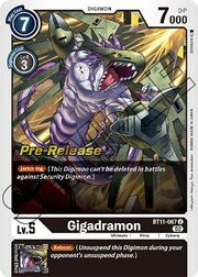 Gigadramon · Pre-Release Stamped BT11-067