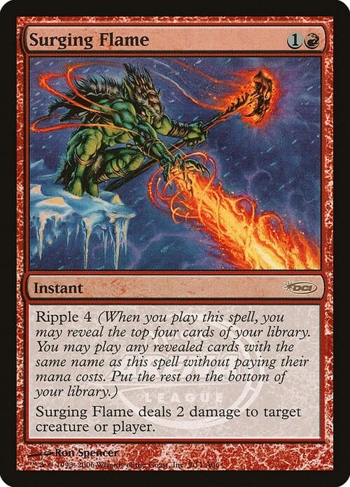 Surging Flame Card Front