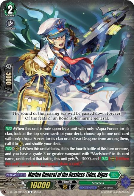 Marine General of the Restless Tides, Algos [D Format] Card Front