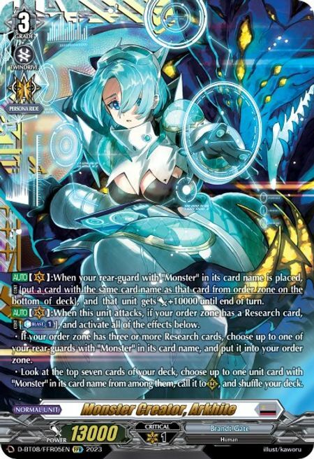 Monster Creator, Arkhite [D Format] Card Front