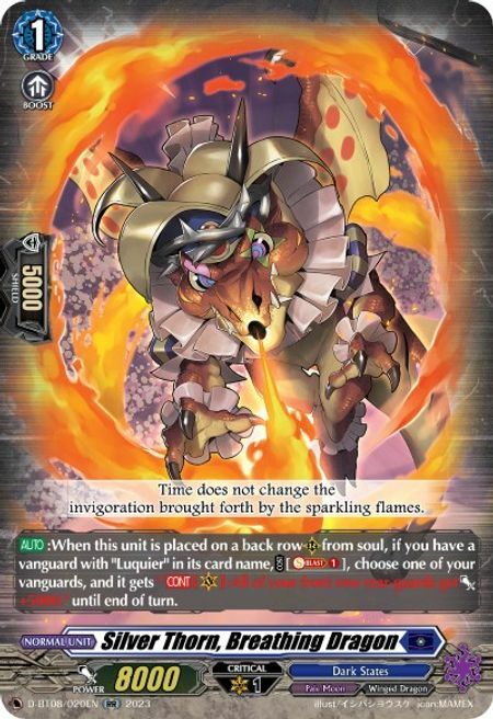 Silver Thorn, Breathing Dragon [D Format] Card Front