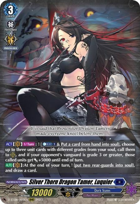 Silver Thorn Dragon Tamer, Luquier [D Format] Card Front