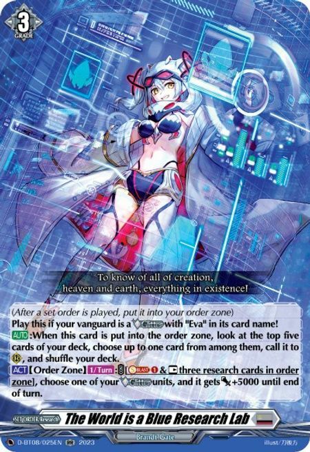 The World is a Blue Research Lab Card Front