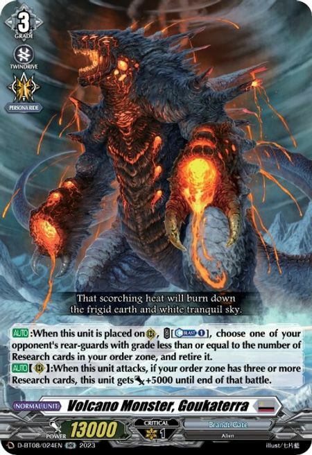 Volcano Monster, Goukaterra [D Format] Card Front