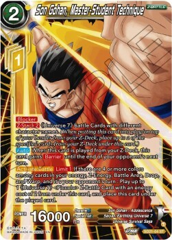 Son Gohan, Master-Student Technique Card Front