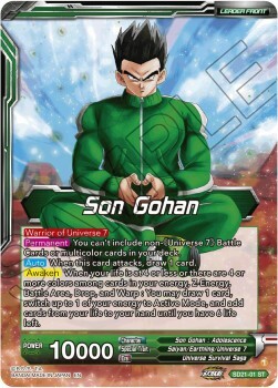 Son Gohan // Son Gohan, Command of Universe 7 Card Front