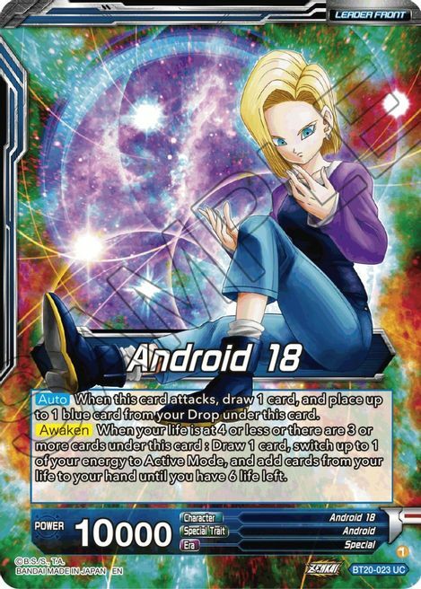 Android 18 // Android 18, Impenetrable Rushdown Card Front