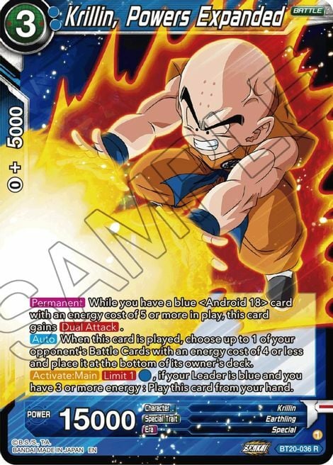 Krillin, Powers Expanded Card Front