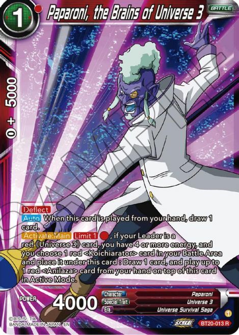 Paparoni, the Brains of Universe 3 Card Front
