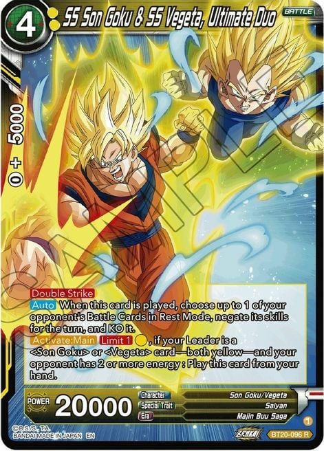 SS Son Goku & SS Vegeta, Ultimate Duo Card Front
