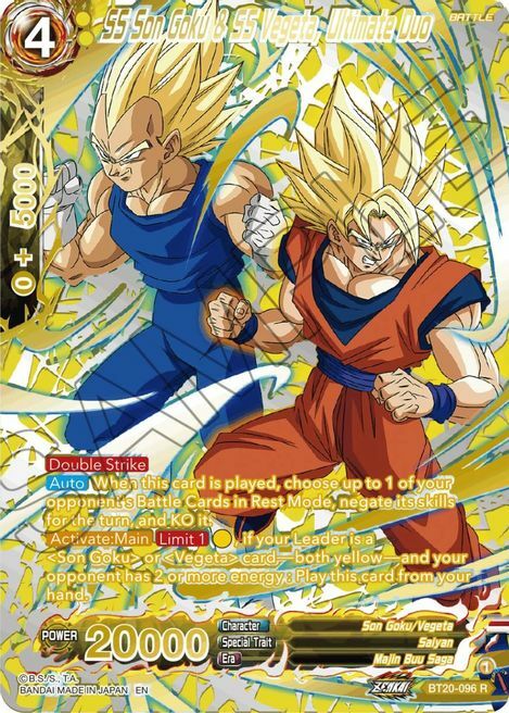 SS Son Goku & SS Vegeta, Ultimate Duo Card Front