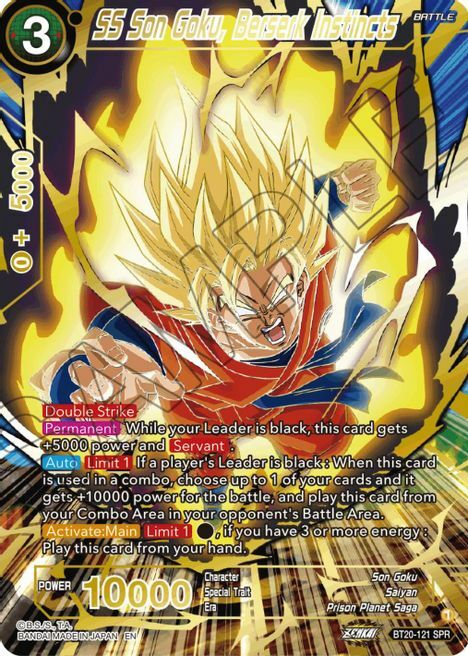 SS Son Goku, Berserk Instincts Power Absorbed | Dragon Ball Super |  CardTrader