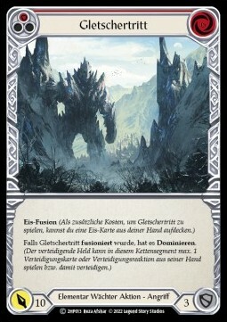 Glacial Footsteps - Red Card Front