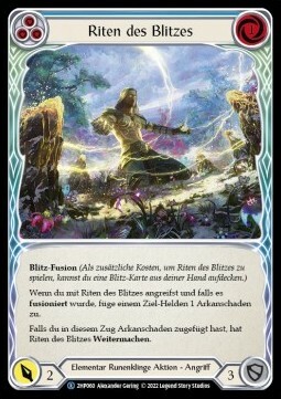 Rites of Lightning - Blue Card Front
