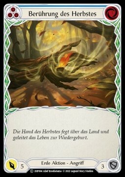 Autumn's Touch - Blue Card Front