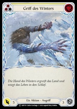 Winter's Grasp - Yellow Card Front