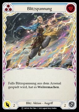 Lightning Surge (Blue) Card Front