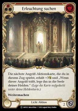 Seek Enlightenment - Red Card Front