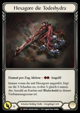 Hexagore, the Death Hydra Card Front