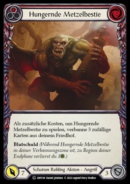 Hungering Slaughterbeast - Red Card Front