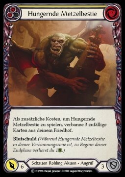 Hungering Slaughterbeast - Yellow Card Front