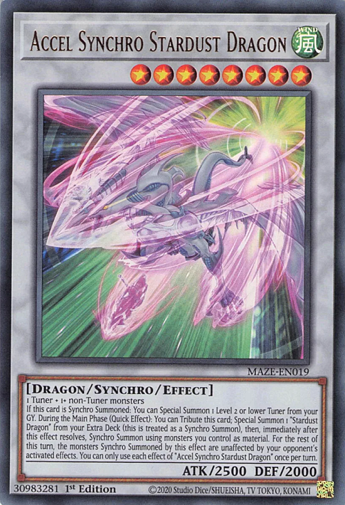 Accel Synchro Stardust Dragon Card Front