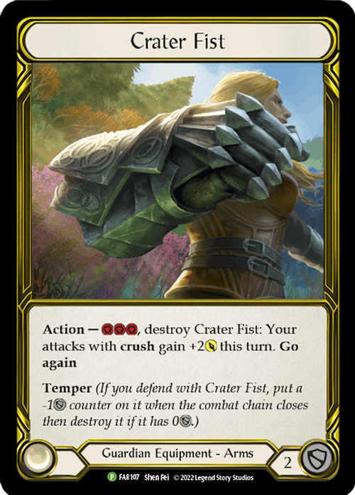 Crater Fist Card Front