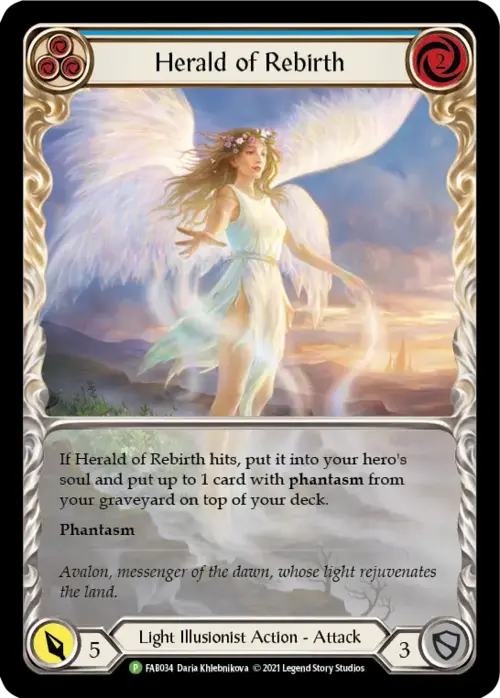 Herald of Rebirth (Blue) Card Front