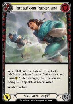 Ride the Tailwind - Yellow Card Front