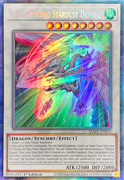 Accel Synchro Stardust Dragon Card Front