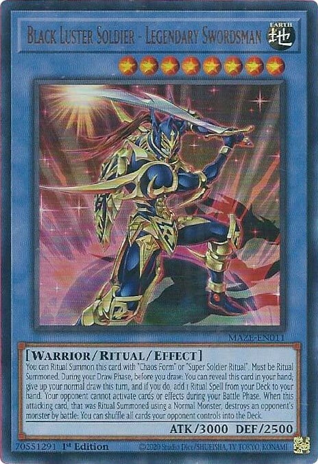 Black Luster Soldier - Legendary Swordsman Card Front