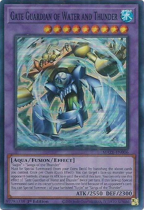 Gate Guardian of Water and Thunder Card Front